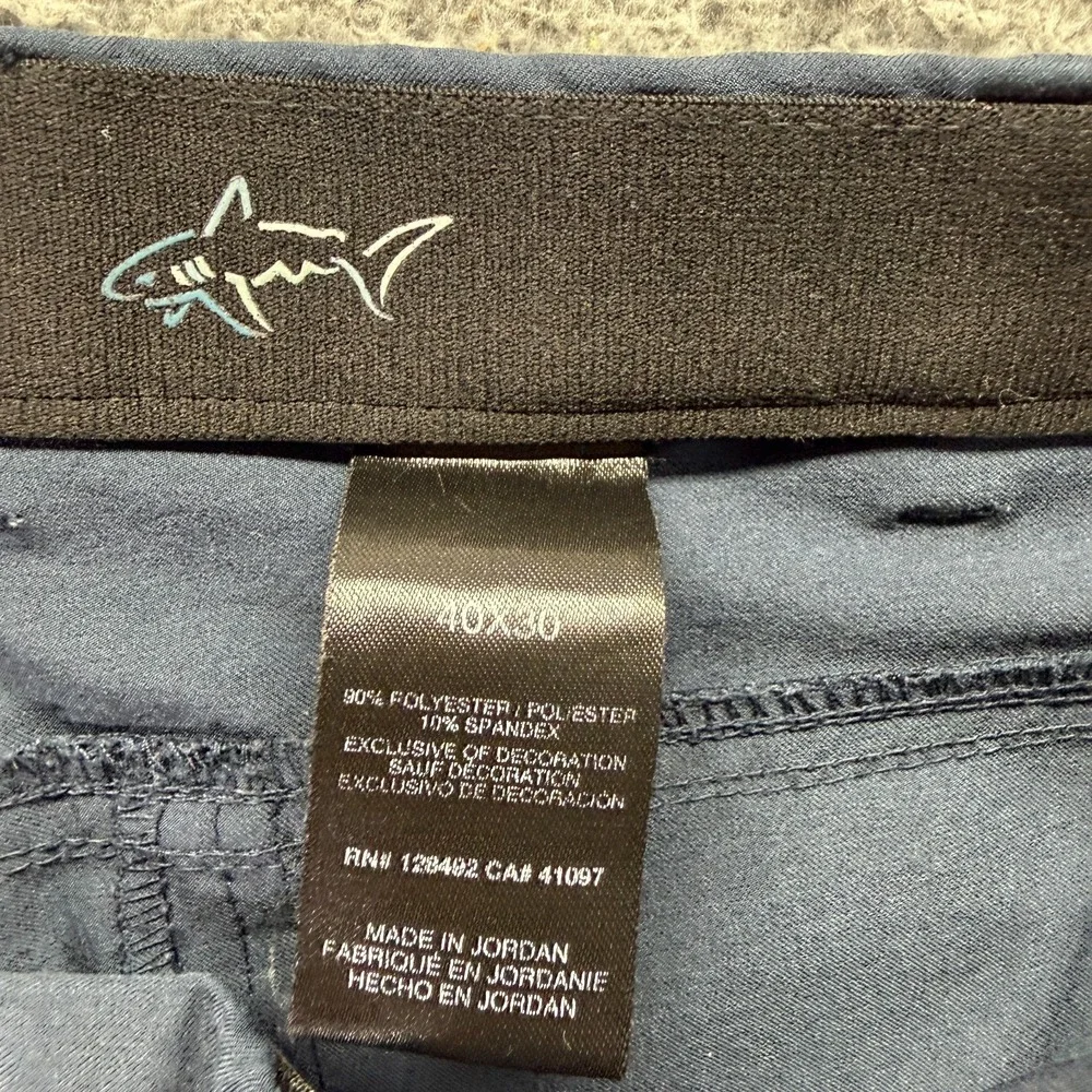 Greg Norman Pant Mens 40x30 Blue Polyester Golf Straight Leg Performance Stretch